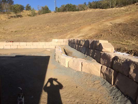 styled retaining wall