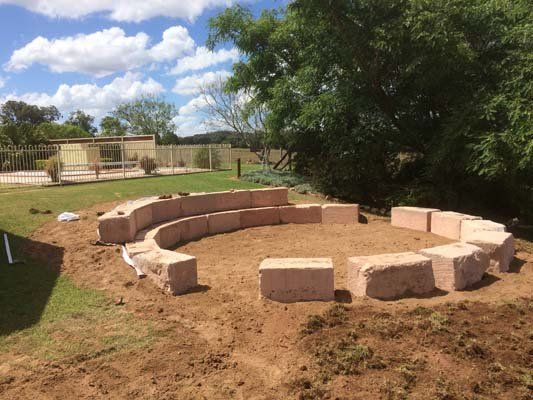 sandstone blocks for fire pit
