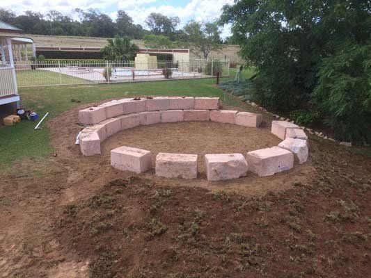 circular stone blocks