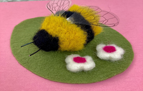 NEEDLE FELTED BEE
Tuesday, September 30 at 1:00 pm
Pop Up Art Presents the Felted Bee, a delightful needle felting class where you get to make your own adorable fuzzy bee using wool fibers. In addition, you'll also create beautiful flowers for this friendly little pollinator to buzz around.  Please sign up in advance at the front desk. Cost $5 at registration. Max 15
