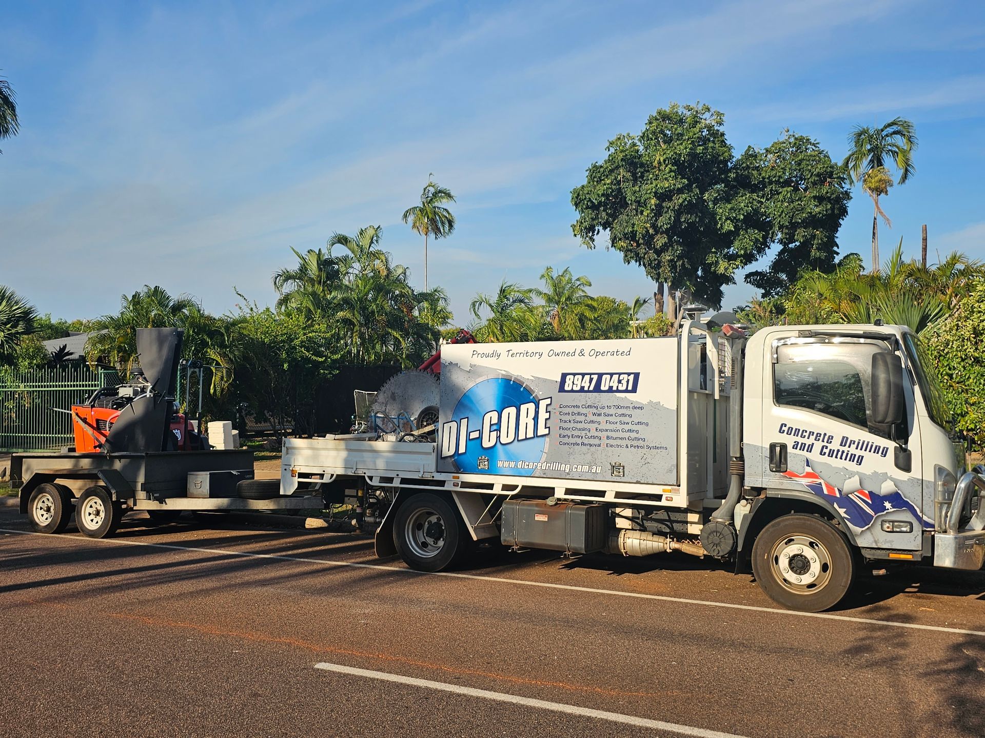 A Truck with a Saw in the Truck — Di-Core Drilling and Cutting in Berry Springs, NT