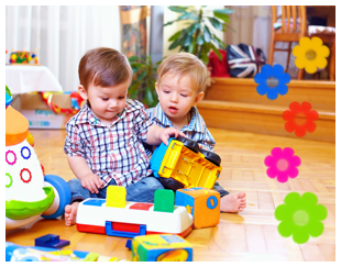 2 children playing with toys