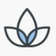 Eine Strichzeichnung einer Lotusblume auf weißem Hintergrund.