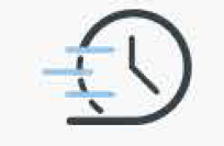 Eine Uhr mit einem Kreis darum auf weißem Hintergrund.