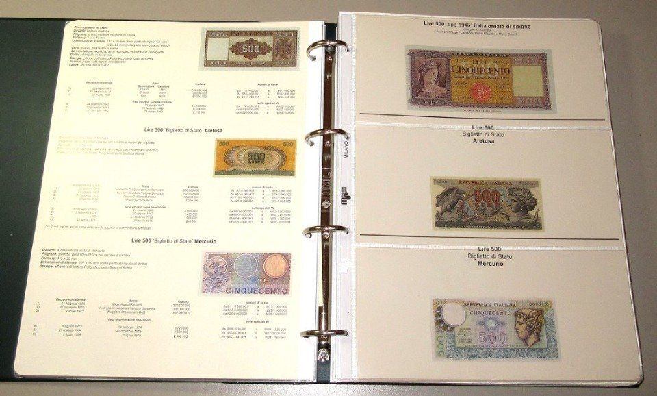 Raccoglitore per esposizione di banconote antiche