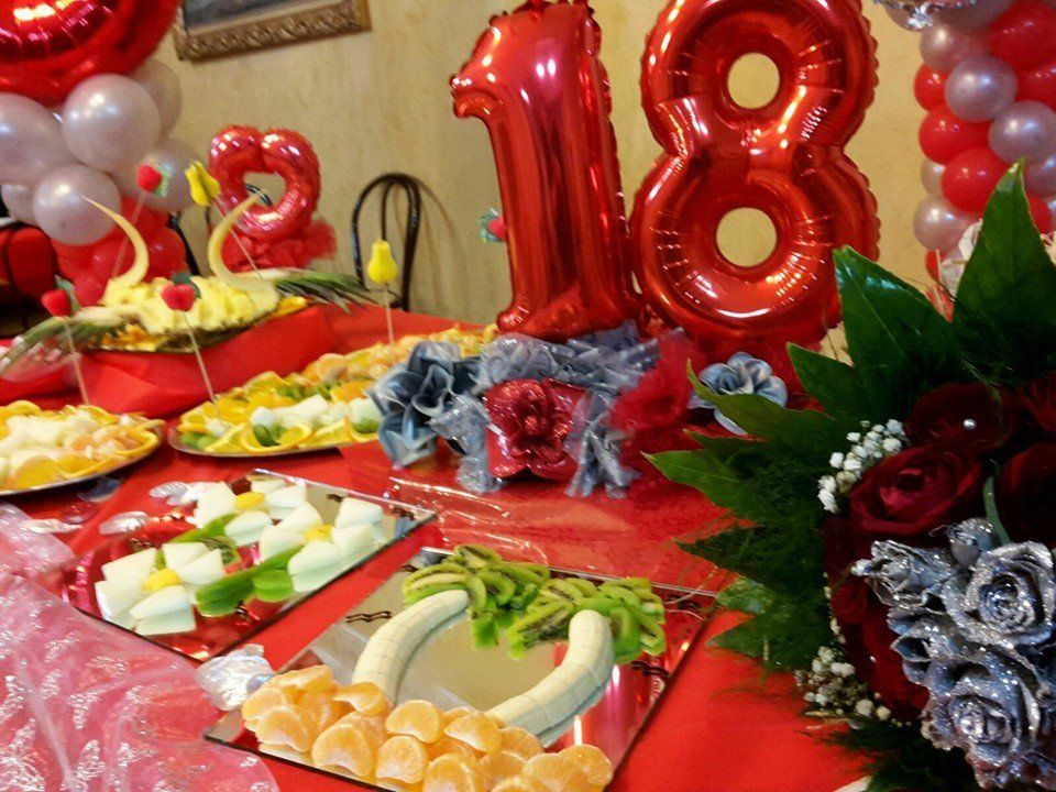 decorazioni festa di  compleanno 18 anni