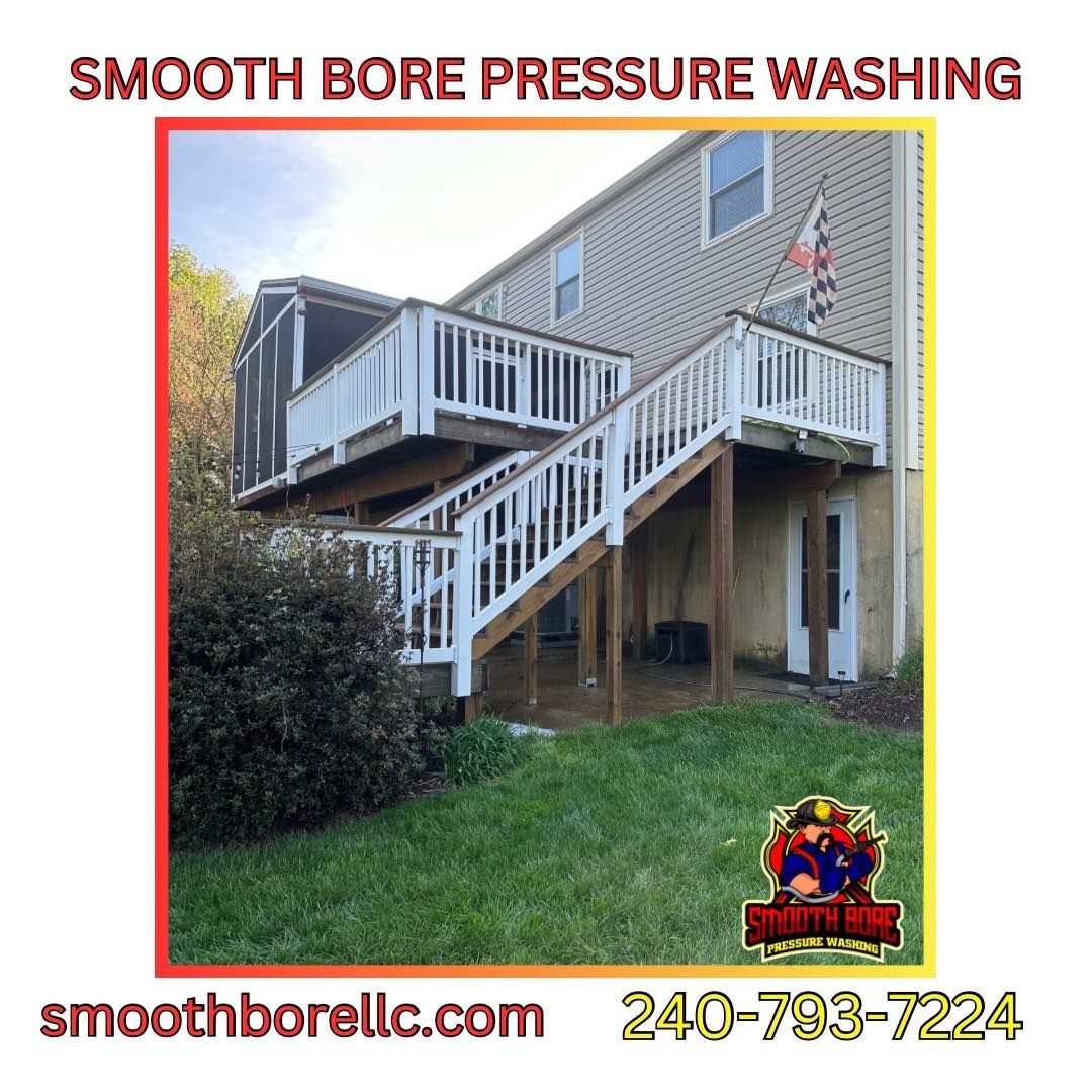 House with a Deck and Stairs — Brookeville, MD — Smooth Bore Pressure Washing LLC