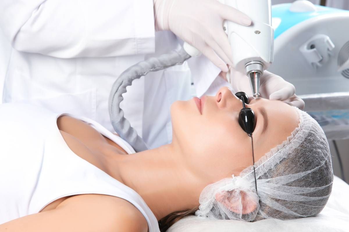 Someone receiving a laser microblading removal treatment  near Lexington, Kentucky (KY)