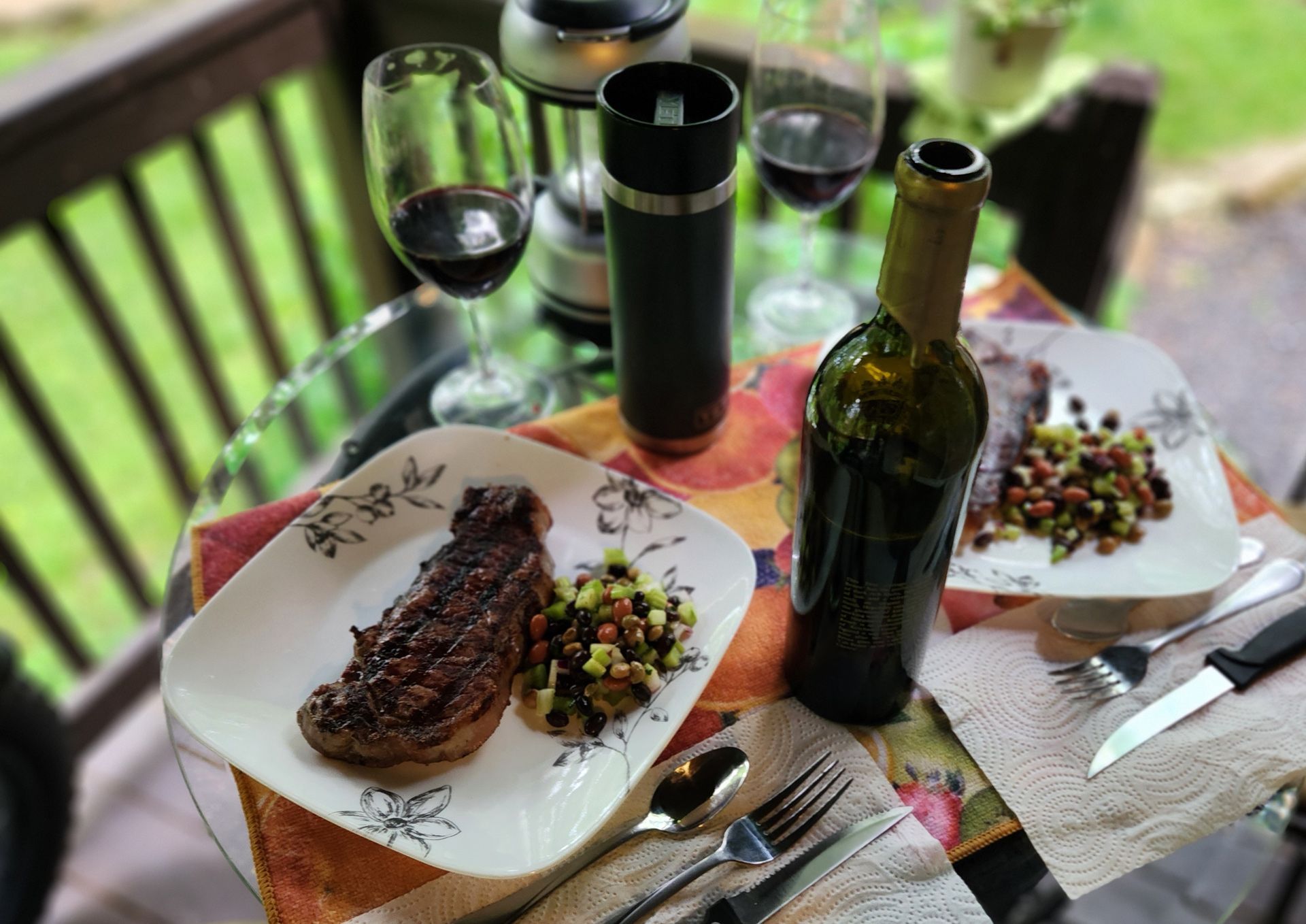 Dinner made on the grill