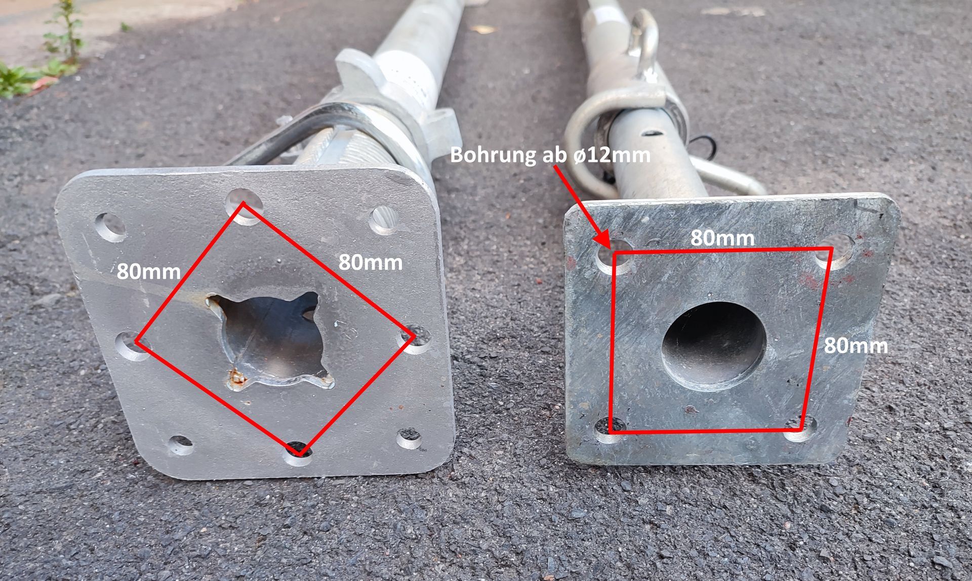 Baustützen Bausprieße Schalungsstützen Ankerplatte Schake Ischebeck Müba