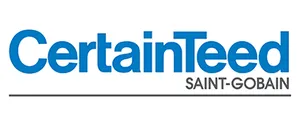 A blue and white logo for certainteed saint-gobain