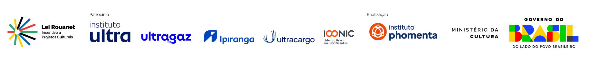 Logotipos de várias empresas.