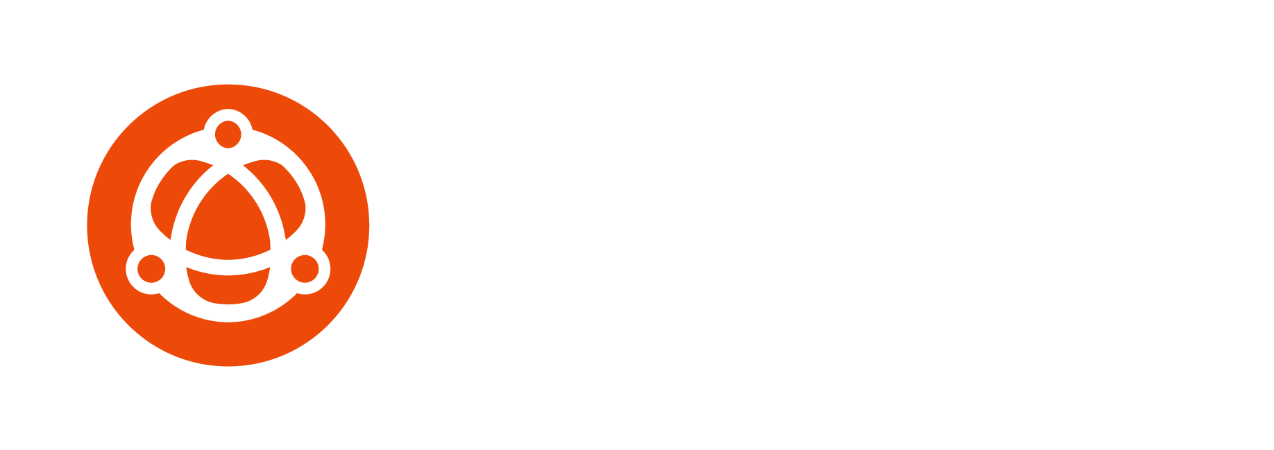 Logotipo da Phomenta: Símbolo preto em forma de nó com círculos conectados e texto 