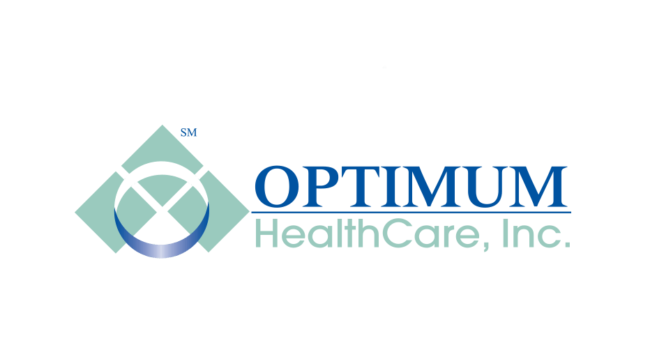 The optimum healthcare inc. logo is on a white background.