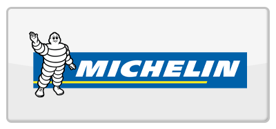 A michelin logo with a cartoon character on it