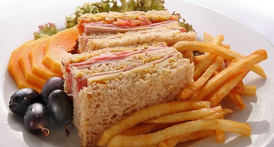 Clubhouse Sandwich with Fries - American Food in Aberdeen, WA