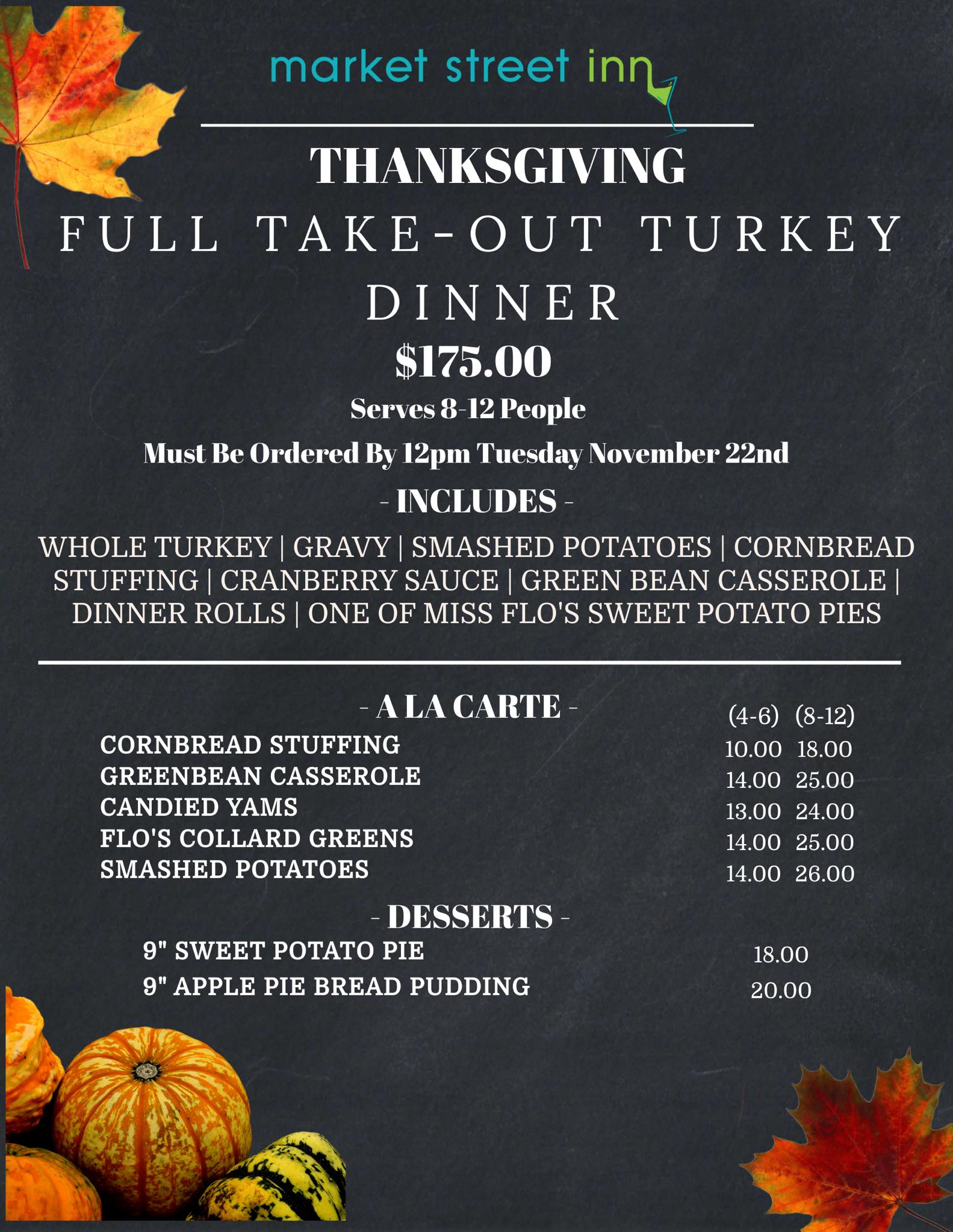 Thanksgiving Made Easy with Market Street Inn