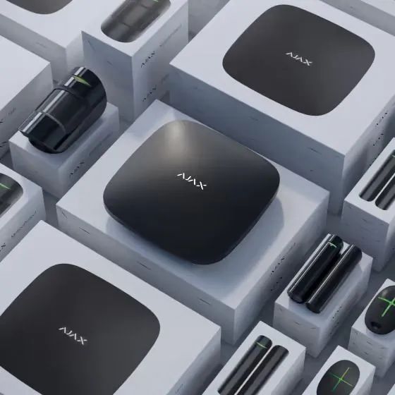 A black box with the word ajax on it