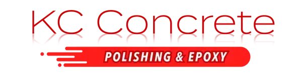 KC Concrete logo with red text and graphic on a white background.