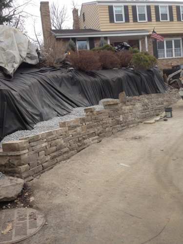 Decorative Rock — Brick Wall Under Construction in Cheswick, PA