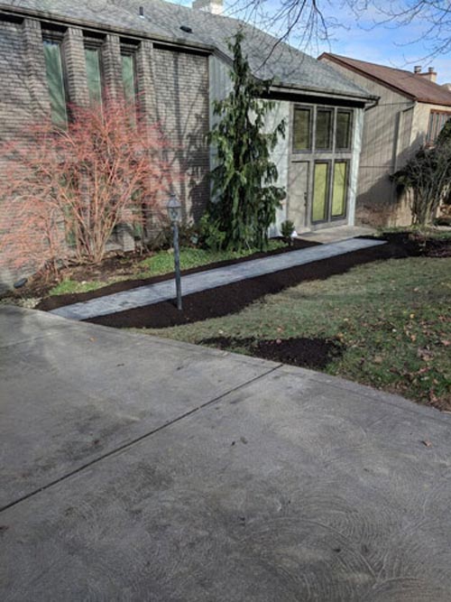 DIY Yard Projects — Backyard Landscape with Brick Pathwalk in Cheswick, PA