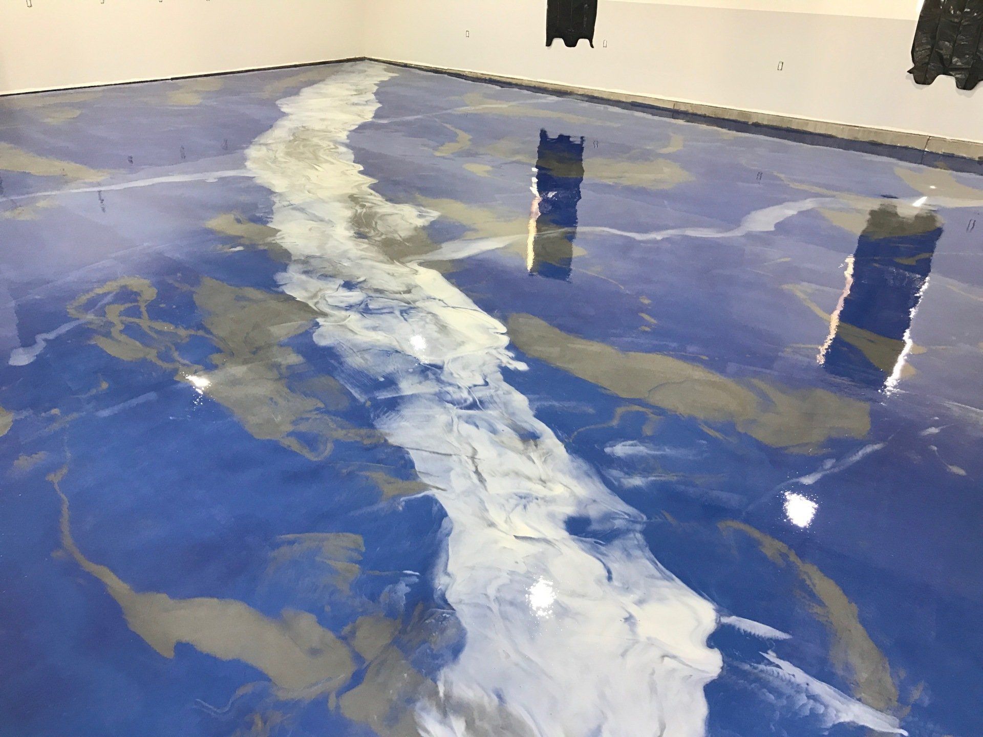 Blue Epoxy Marble Flooring — Silverthorne, CO — K J M Floor Store