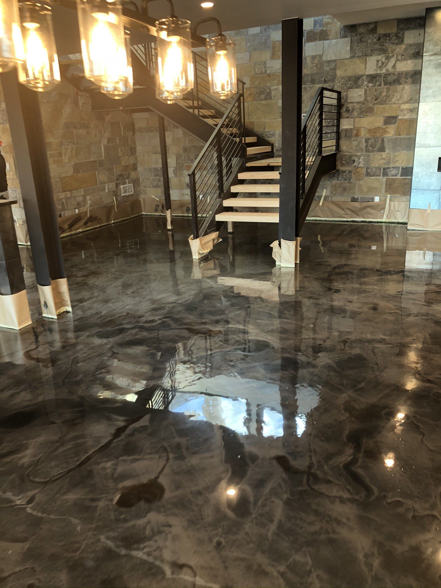 Metallic Epoxy Floor — Silverthorne, CO — K J M Floor Store