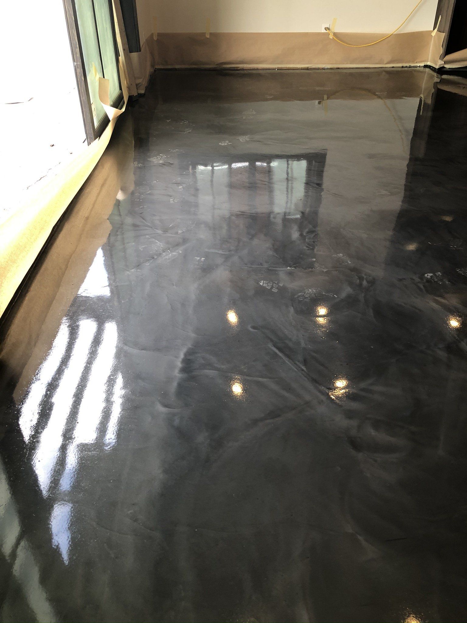 Liquid Gray Epoxy on the Floor — Silverthorne, CO — K J M Floor Store