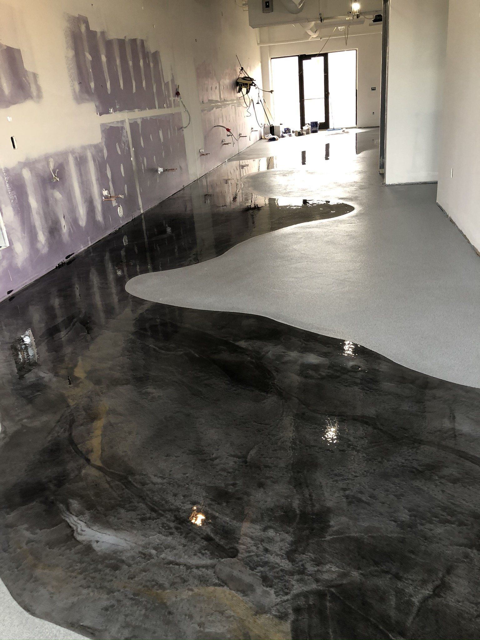 Spreading Epoxy — Silverthorne, CO — K J M Floor Store