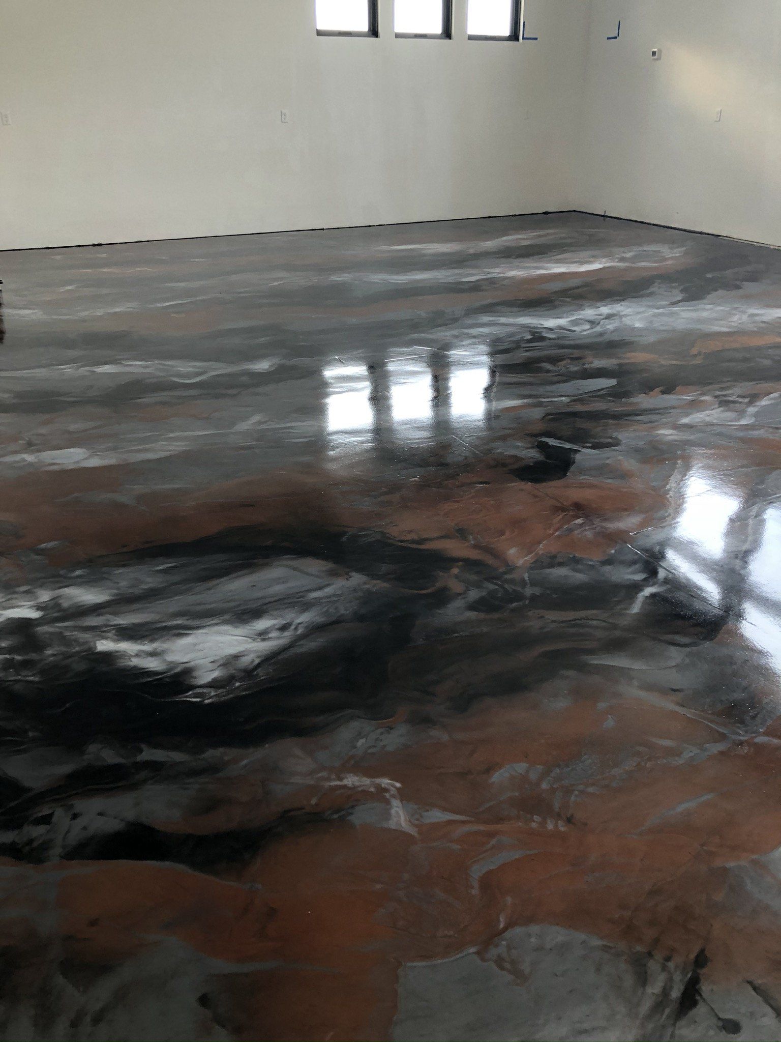 Black and Brown Epoxy — Silverthorne, CO — K J M Floor Store