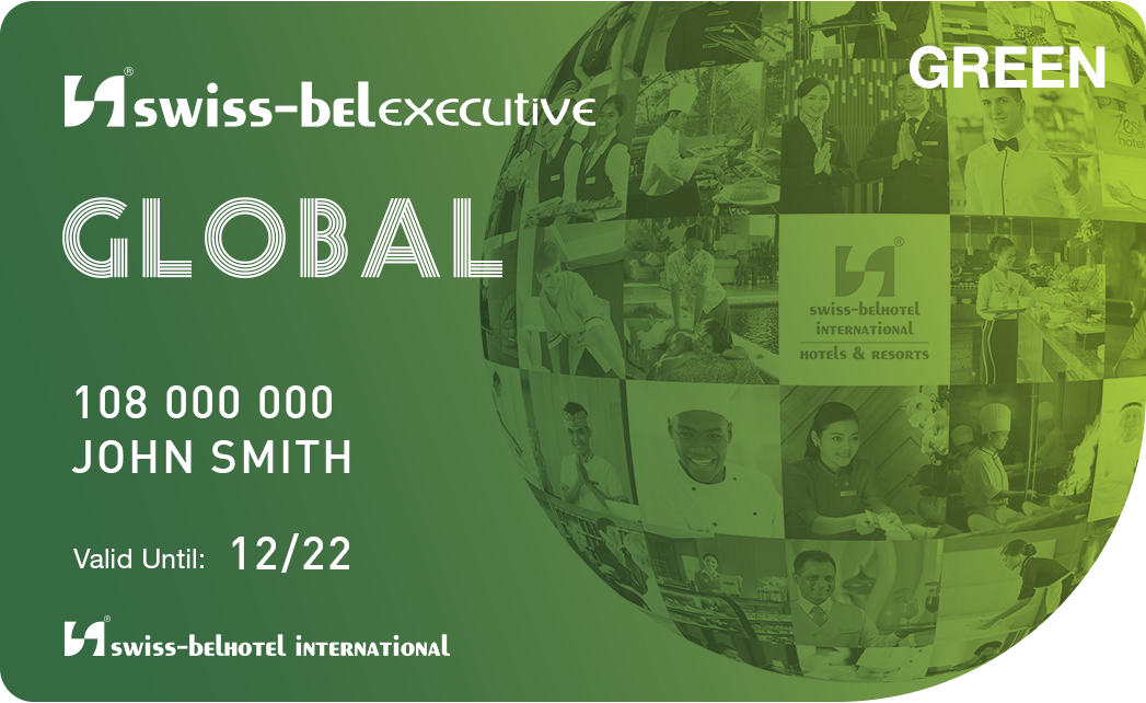 A green swiss-belexecutive global credit card