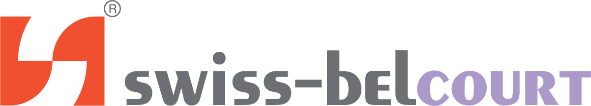 The logo for grand swiss-belhotel is red and white