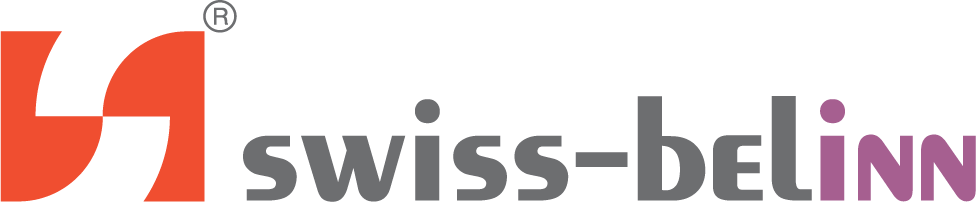 The logo for grand swiss-belhotel is red and white