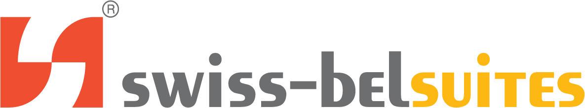Logo of Swiss-belSuites hotel chain; red 