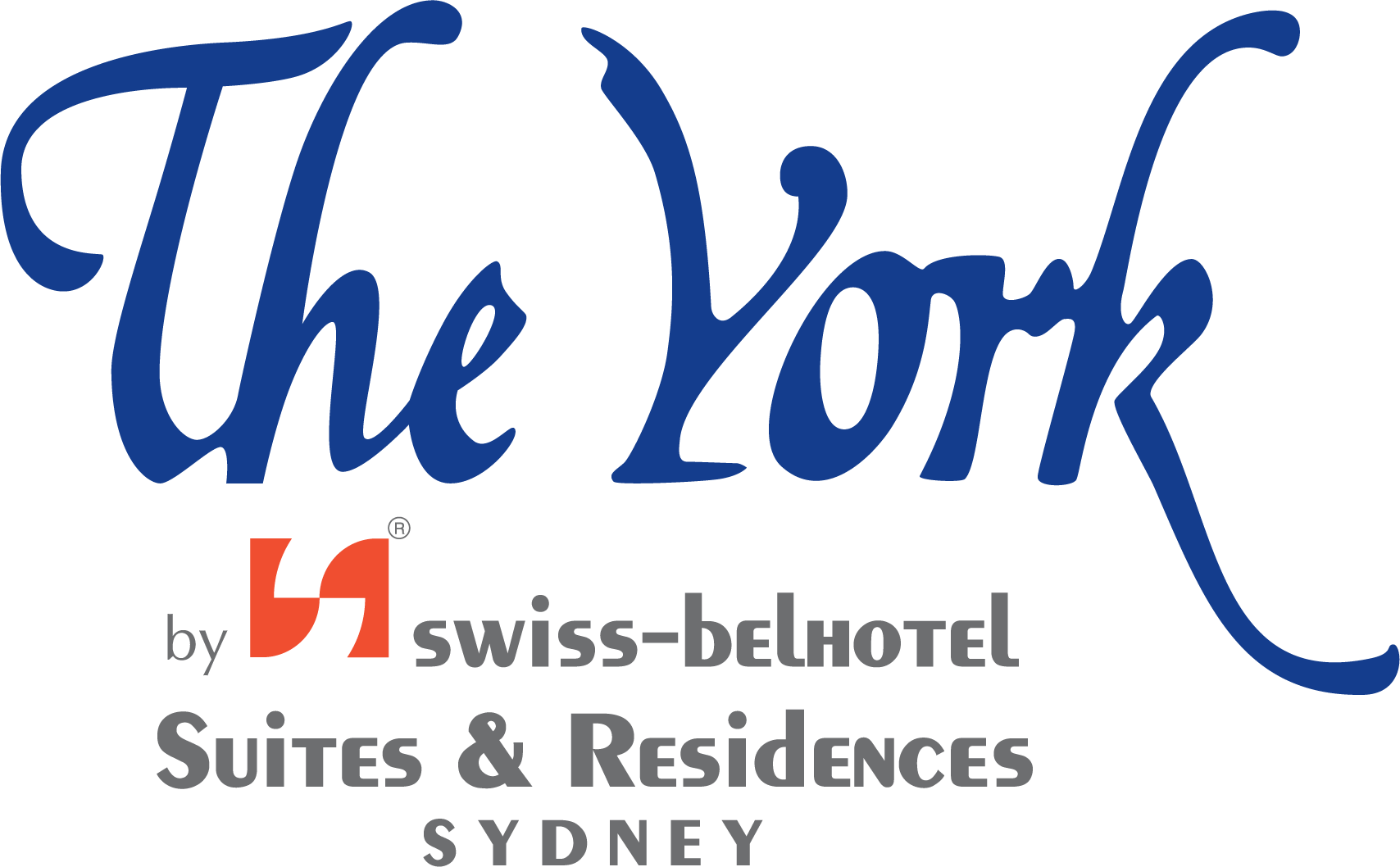 The logo for grand swiss-belhotel is red and white