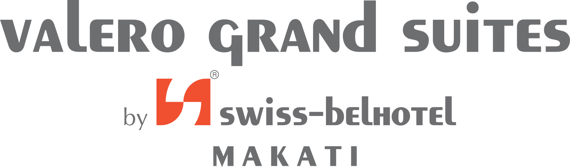 The logo for grand swiss-belhotel is red and white