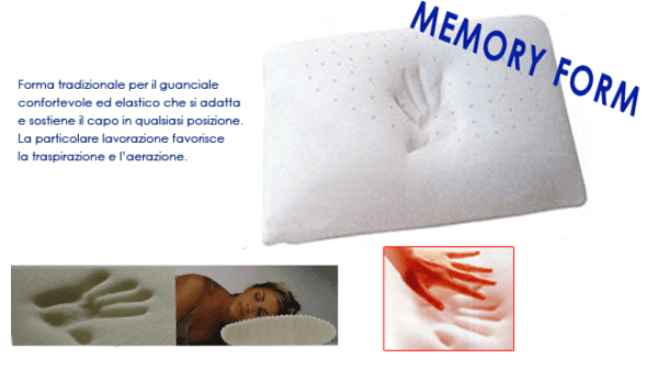 Guanciali in memory foam