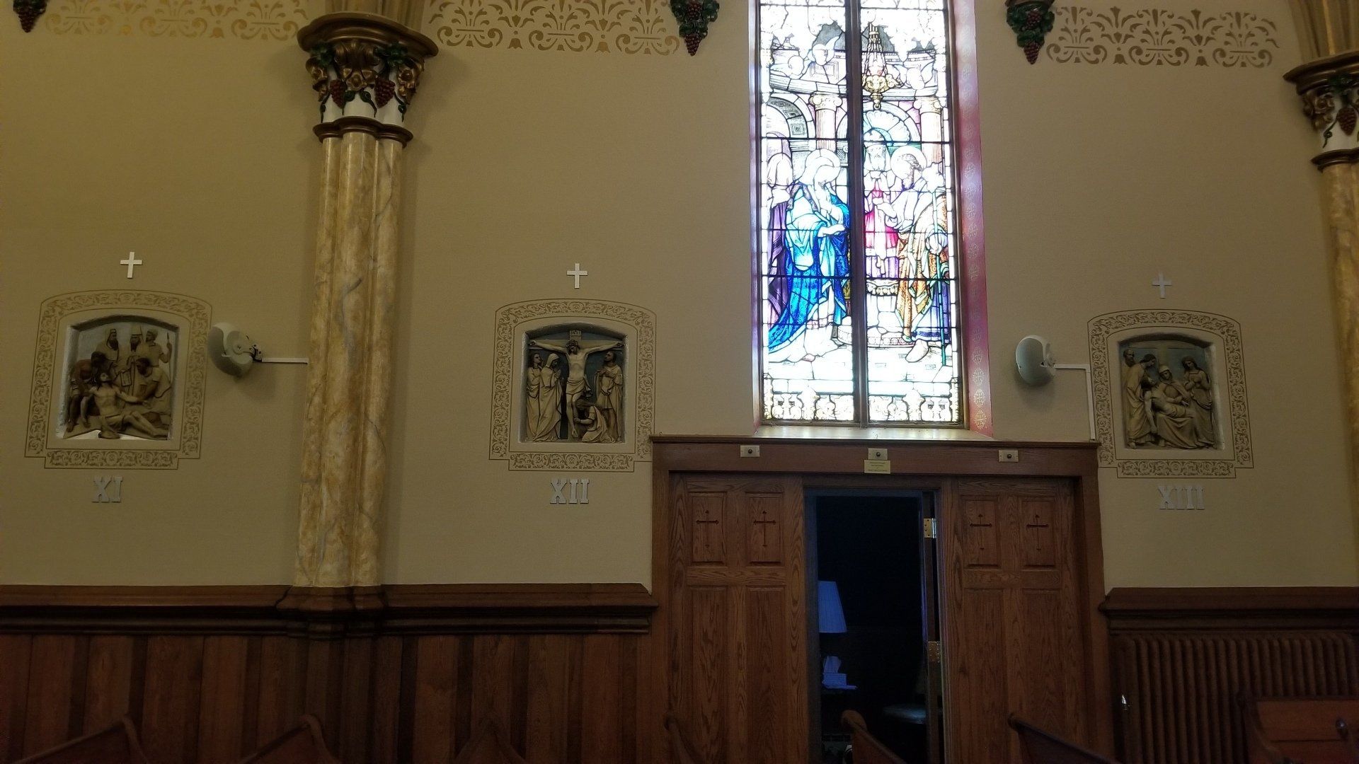 a church with new EV speakers installed on the wall in northern ohio