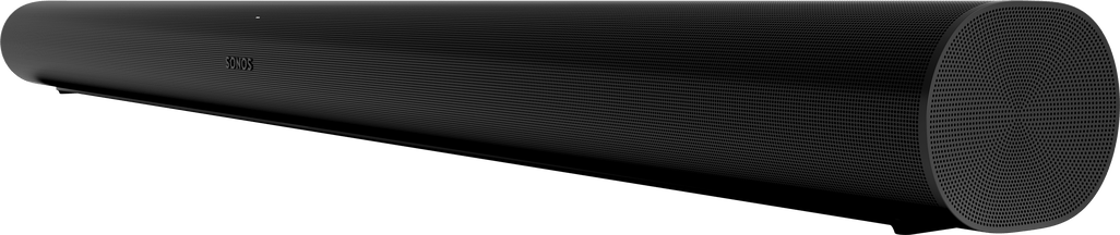 a black sonos arc sound bar with the word sonos on it with sonos sales by fisher electronics in northern ohio