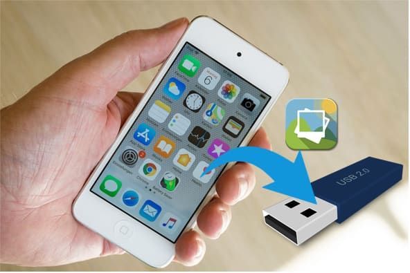 an iphone transferring videos and photos to a flash drive by fisher electronics in northern ohio