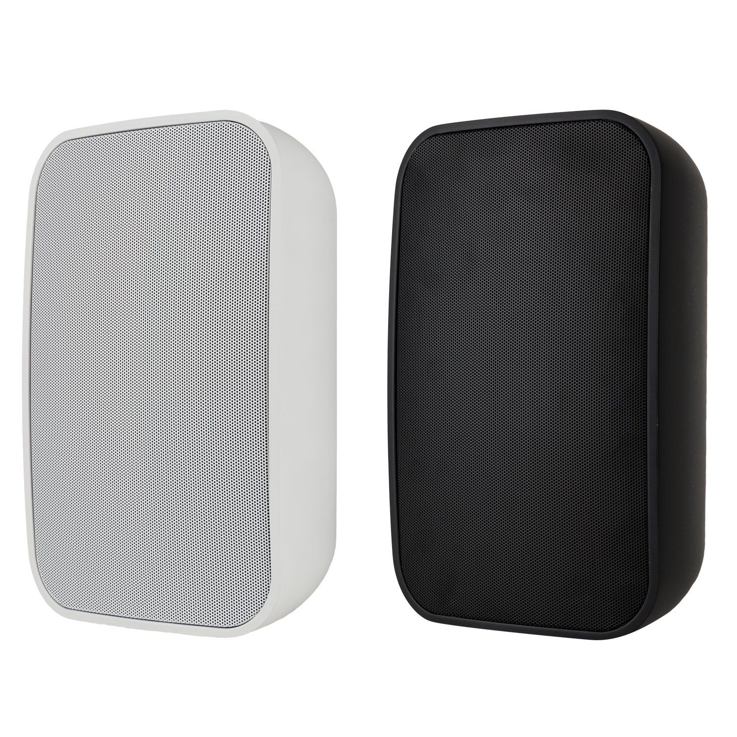 a white and black outdoor speaker for outdoor audio