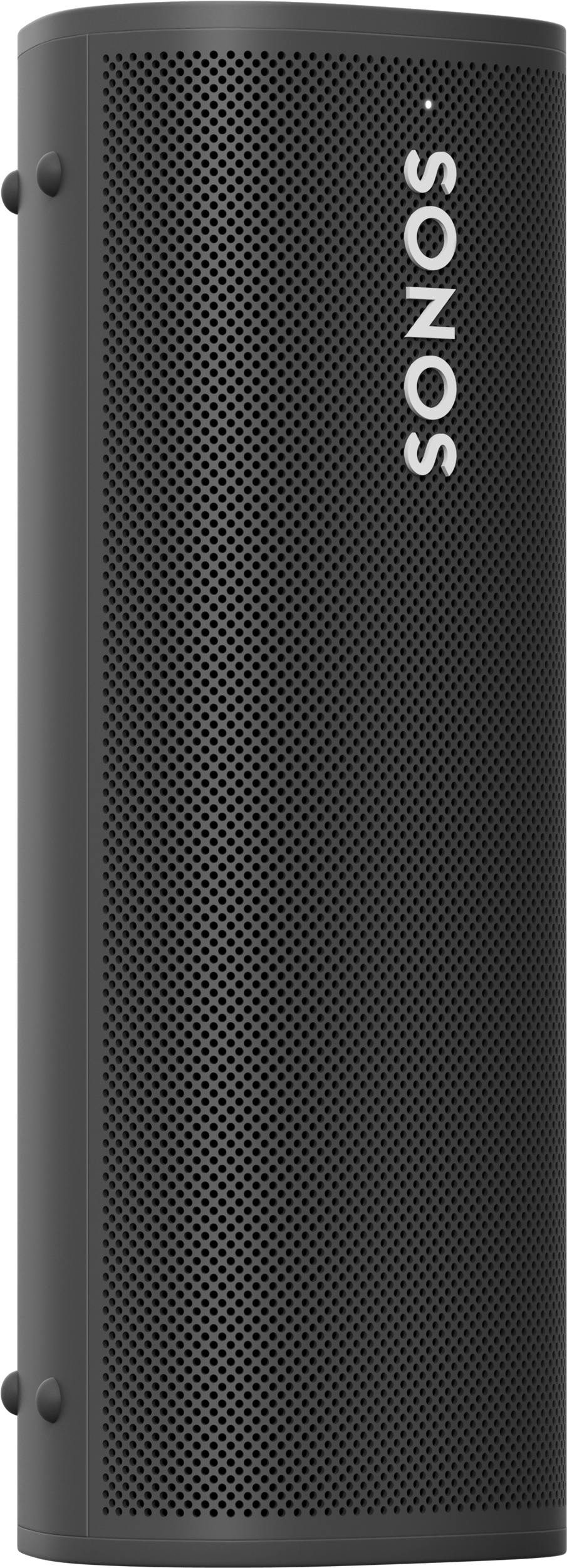 a sonos speaker is sitting on a white surface .