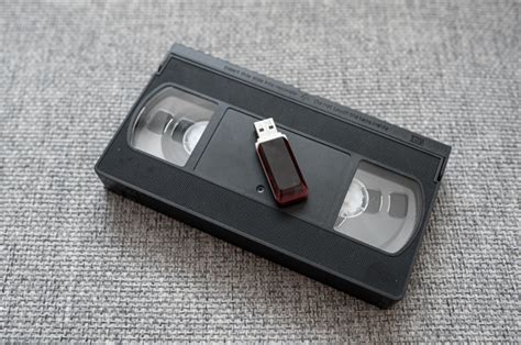 a vhs tape transferred to a flash drive by fisher electronics in northern ohio