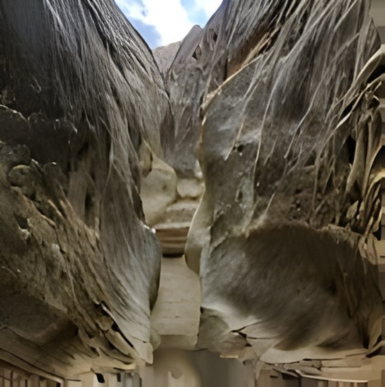 Hiking trail winding through sandstone formations and native plants with scenic coastal views at Annie's Canyon Trail