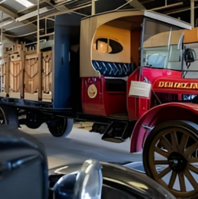 Historic tractors and steam engines displayed outdoors at the Antique Gas & Steam Engine Museum.