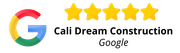 Google logo with 5 gold stars and 