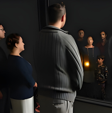 Entrance of PowPAC Community Theatre with signage and landscaped walkway.