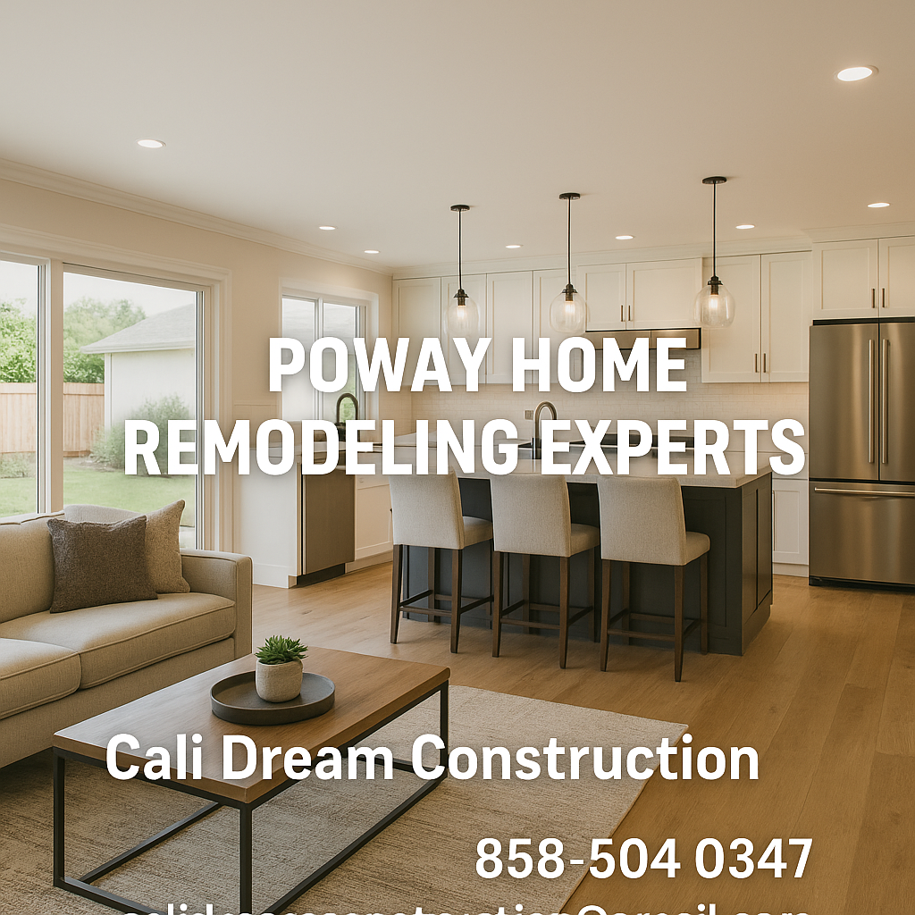 Home addition and remodeling services in Poway CA by Cali Dream Construction - expand your living sp