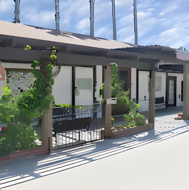 Exterior of the Rancho Bernardo Historical Society museum with historic displays.