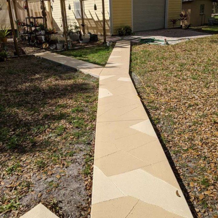 walkway path after